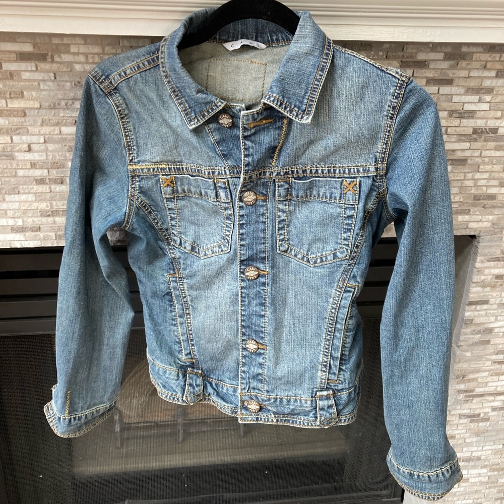 CAbi blue Jean Jacket size XS 
Excellent condition